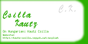 csilla kautz business card